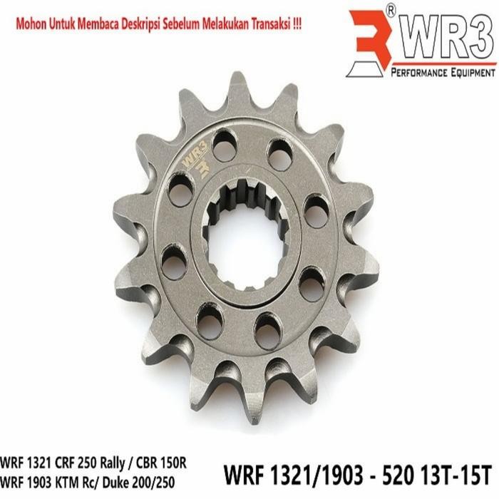 Gear Gir Depan WR3 520 x 14T 15T KTM Duke RC 200 250