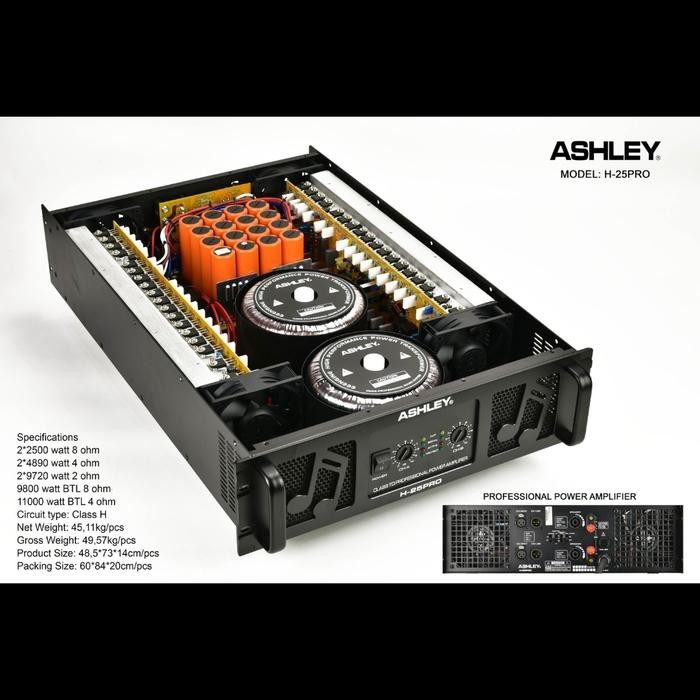 Power Amplifier Ashley H25 Class H Garansi Ashley