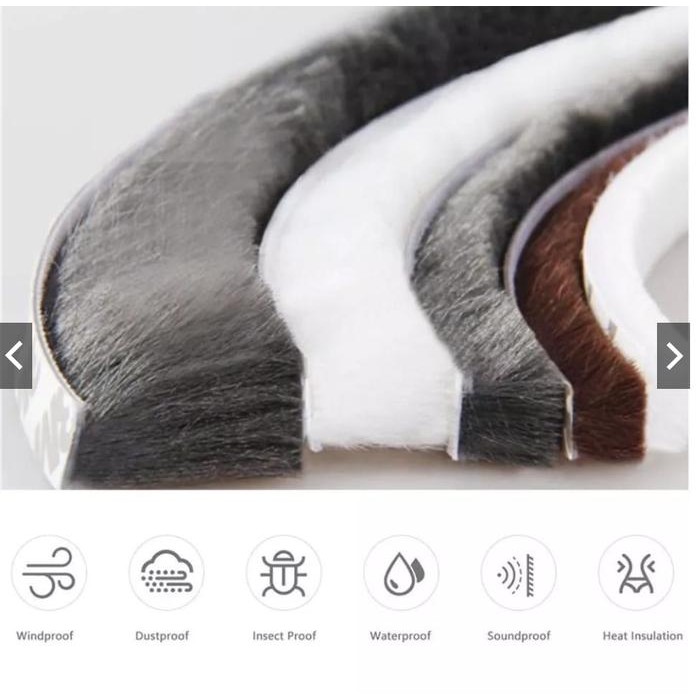 seal pintu Bulu Peredam Suara penahan angin dan debu Pintu Jendela