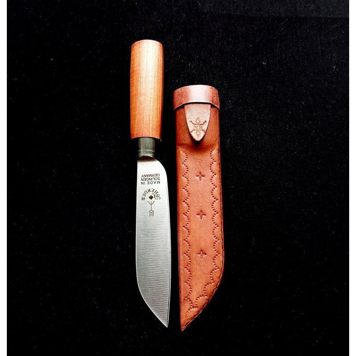 Pisau Solingen Pisau Cap Garpu 5"Original Dan Sarung Kulit