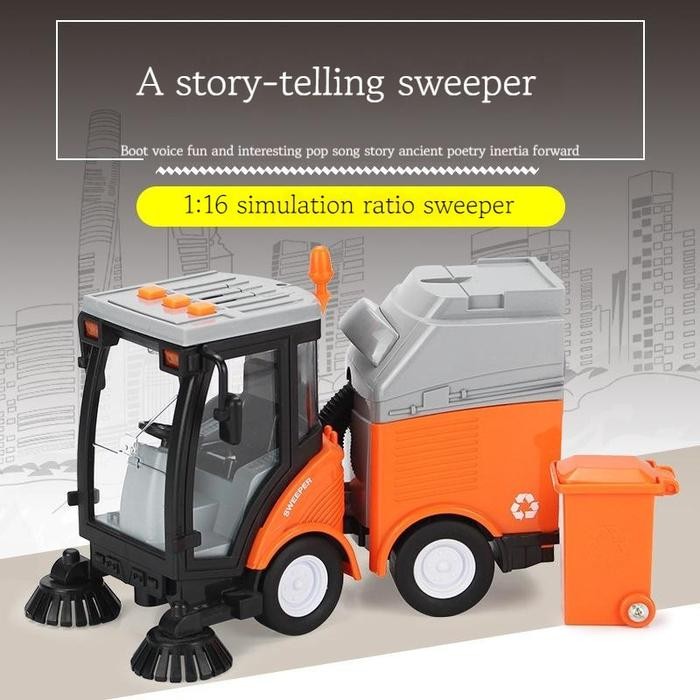1:16 Children Simulate Sanitation Sweeper Garbage Truck Handling