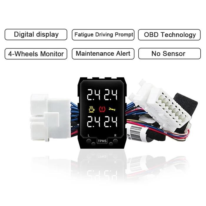 Car Digital Tire Pressure Monitoring System OBD TPMS Alarm Safety