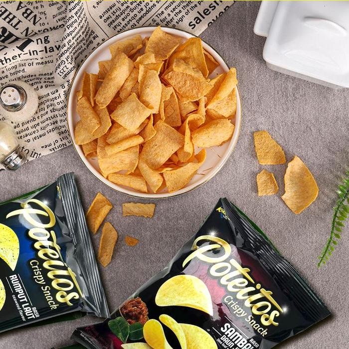 

Kerupuk Kentang Poteitos Isi 30 Pcs Varian Rasa Barbekiu Rumput Laut Sambal Daun Jeruk Ayam Bakar