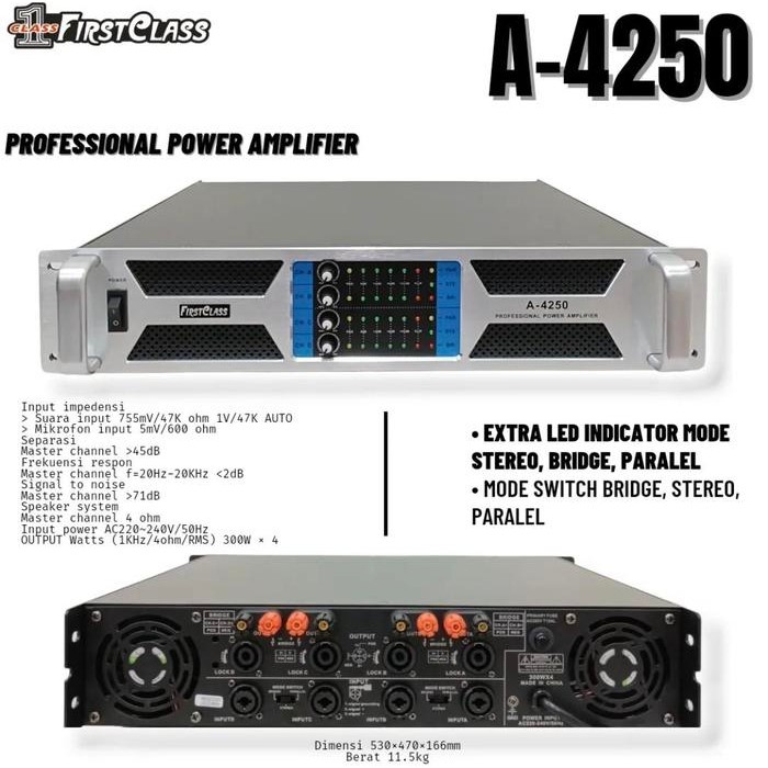 Power Amplifier Firstclass A-4250 / Firstclass Fc A4250