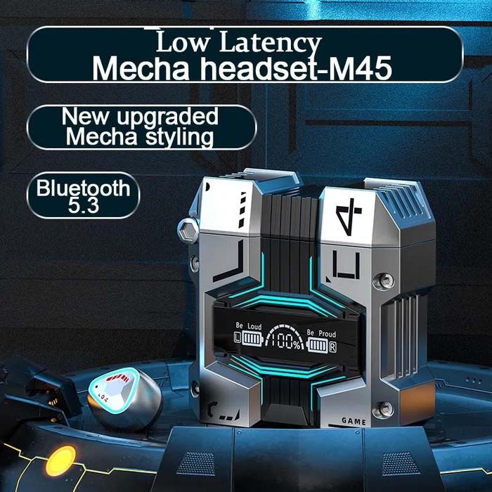 M25/M45 Wireless Bluetooth Headphones TWS Mecha Gaming Headset Low