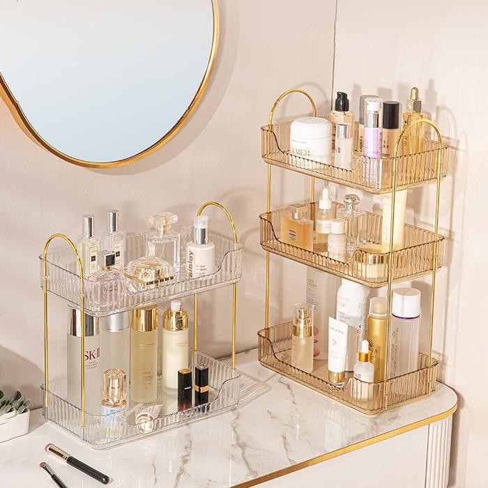 Rak Aqua Gelas Estetik Rak Serbaguna Tempat Kosmetik Tempat Aqua Gelas Estetik Mewah