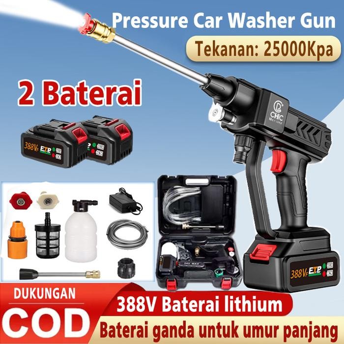 Alat Steam Cuci Motor & Jet Cleaner IcSet Alat Cuci Mobil Baterai