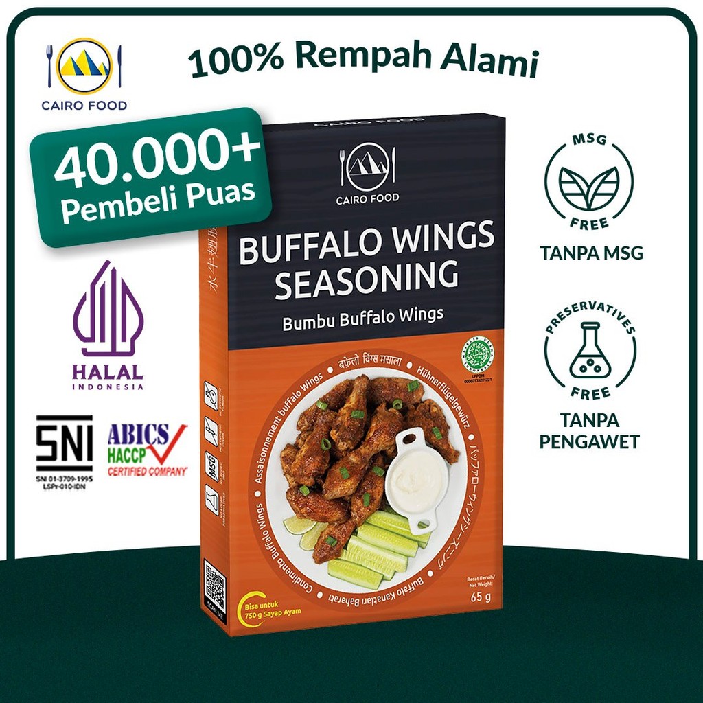 

Bumbu Buffalo Wings Spice Mix Sehat - Cairo Food