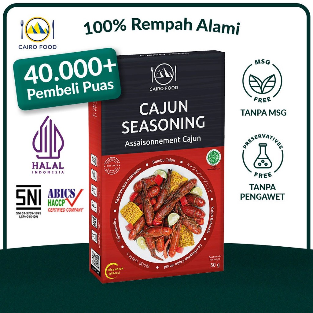 

Bumbu Cajun Tanpa Garam Spice Mix Sehat - Cairo Food