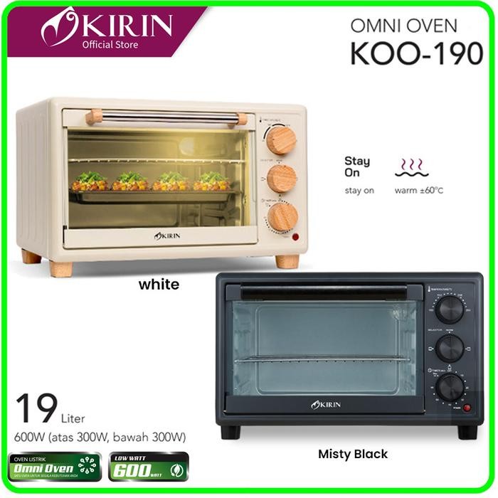OVEN + MICROWAVE KIRIN KBO 190 (LOW WATT) - 19 liter KUALITAS PREMIUM