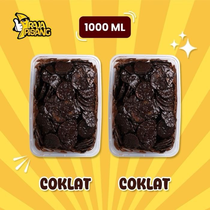 

(BELI 1 GRATIS 1) Keripik Coklat Lumer 1000 ML Keripik Pisang Coklat Cemilan Termurah By Raja Pisang