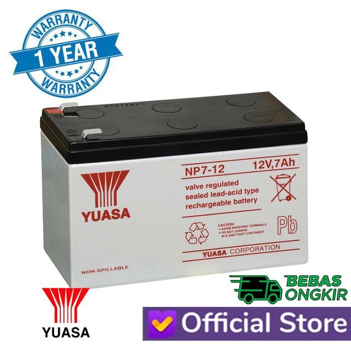 YUASA BATTERY AKI KERING NP7-12 Yuasa 12V 7AH