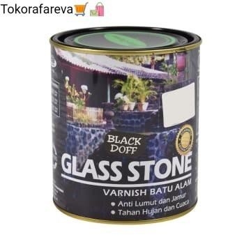 Glass Stone Cat Pernis Batu Alam 1 Ltr - Hitam Doff