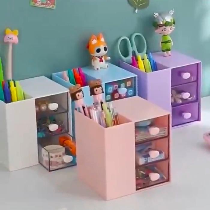 

TERLARIS! Tempat Pensil Desk Organizer Pen Holder Rak Meja Rak Alat Tulis