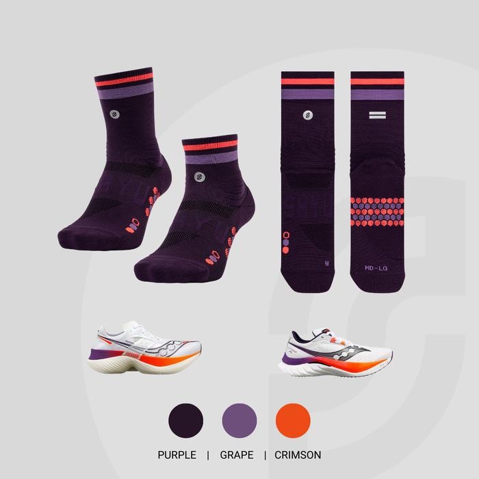 Kaos Kaki Lari SHYU Running Racing Socks Half & Quarter Crew *