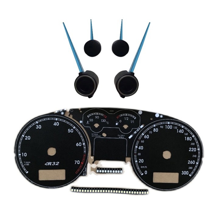 For VW Bora MK4 Golf 4 R32 Meter 300 R32 Instrument Blue Needle White