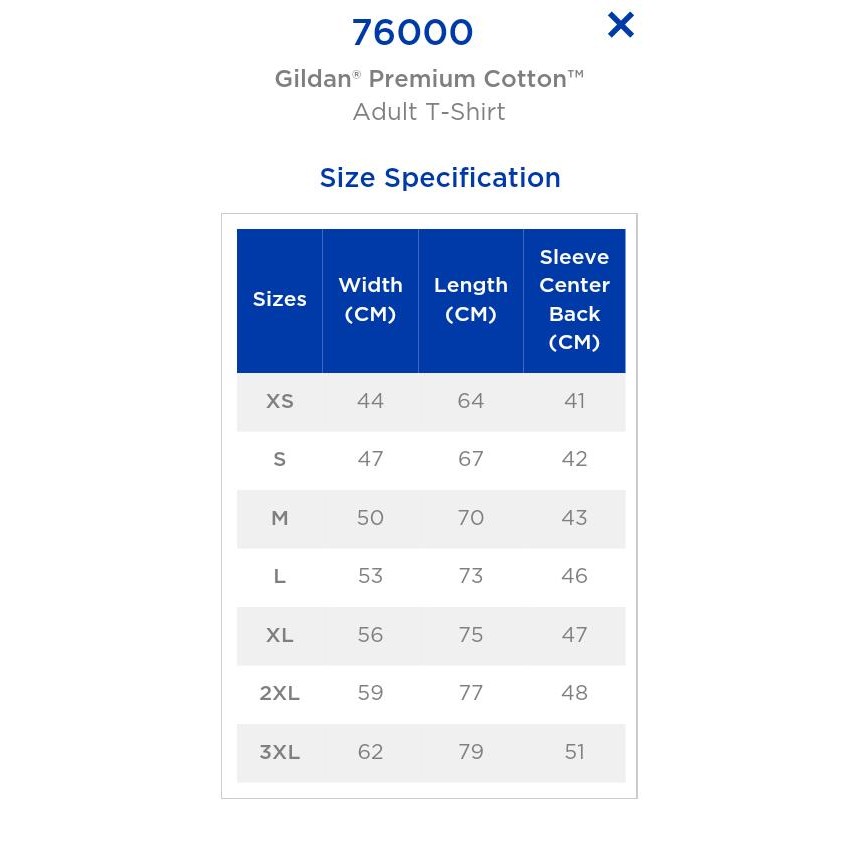 Kaos Polos Size XXL XXXL Gildan Premium Cotton 76000 Import Original patr