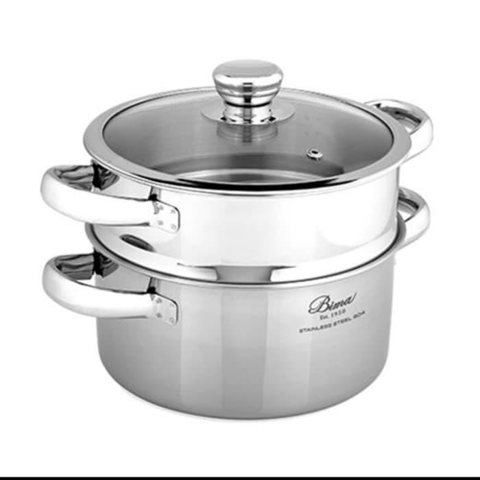 PREMIUM B2001520 Bima Origin Classic Panci Steamer 2 Susun Panci Kukus 2 Tier