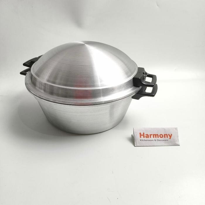 PREMIUM Toyopot Panci Serbaguna Tutup Datar Cekung Wajan Alumunium Tebal Kukusan Dandang Banyak