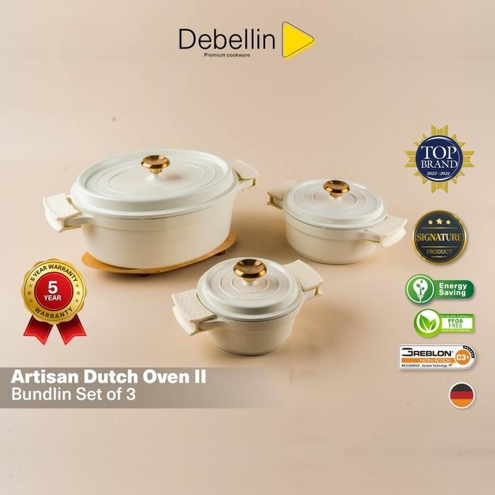 PREMIUM Debellin Artisan Dutch Oven II Die Cast Alumunium Panci Premium