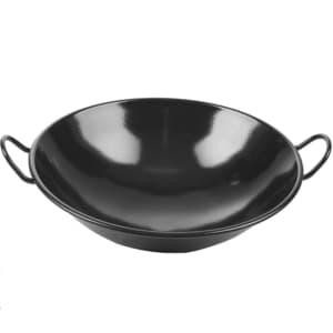 PREMIUM WAJAN KUALI WOK PENGGORENGAN HITAM TEBAL VIA GO SEND / GRAB ONLY