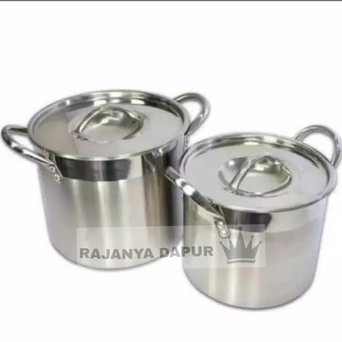 PREMIUM Panci stockpot stainless steel supra 8-12qt - panci stainless supra