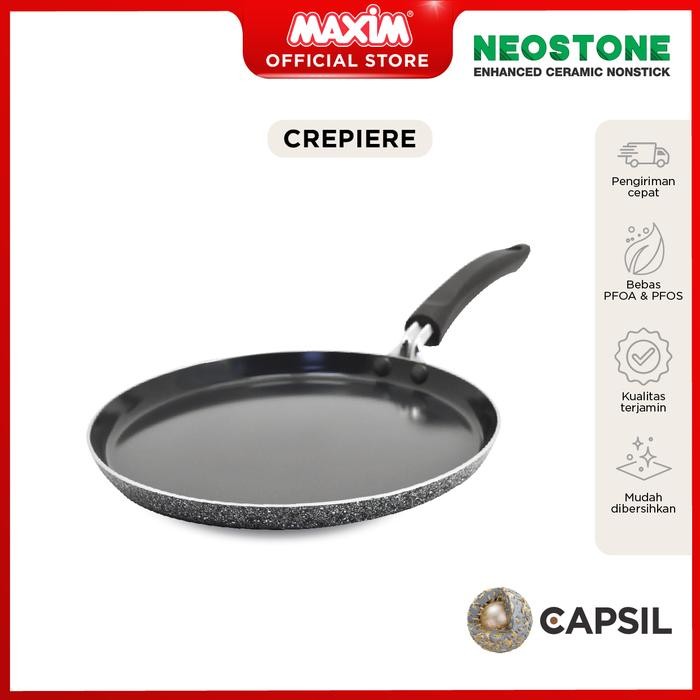 PREMIUM Maxim Neostone Wajan Ceramic Anti Lengket 25cm Crepiere