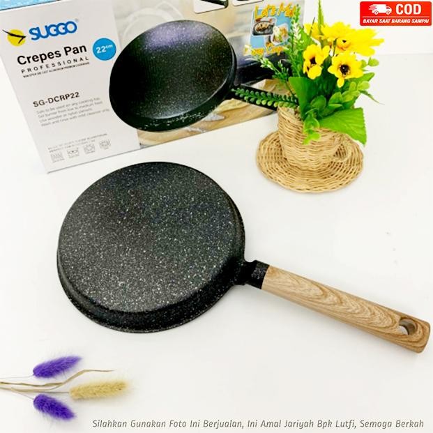 PREMIUM Suggo Crepes Maker 22cm Wajan Kwalik Cetakan Kulit Risoles Leker