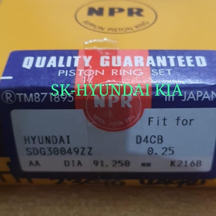 Ring Seher Ring Piston 0.25 Hyundai H1 Diesel A1