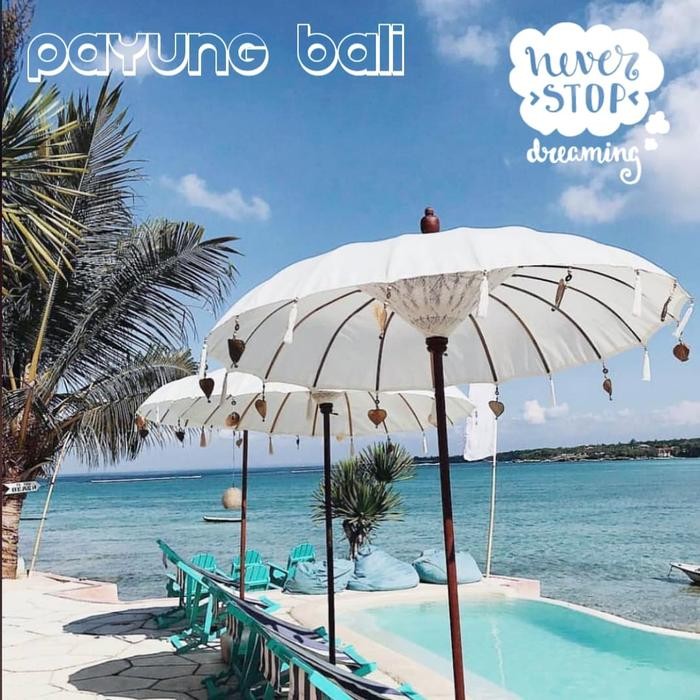 PREMIUM Payung Etnik Bali Umbrella Parasol Pantai Cafe Beach Club Hotel Resort