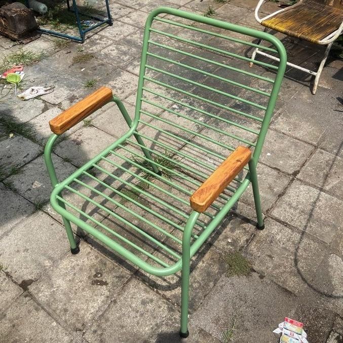 PREMIUM Kursi Bangku Besi Taman Cafe Minimalis Outdoor