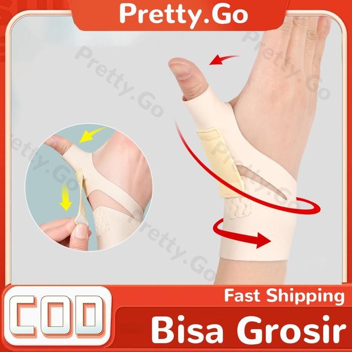Penyangga Jari Jempol Fixator Tendon Pelindung Terapi Tangan Ibu Jari Tangan Keseleo