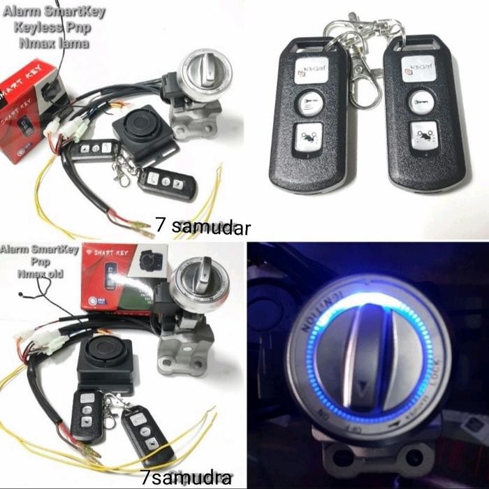 PREMIUM KUNCI KEYLESS YAMAHA NMAX OLD / KEYLESS SMARTKEY + ALARM GETAR BUNYI