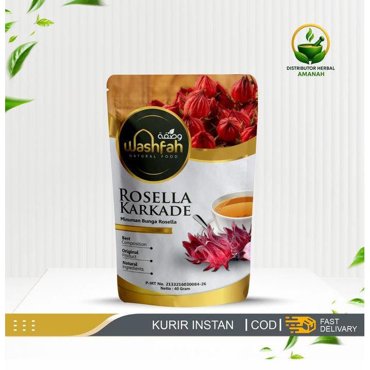 

PREMIUM Bunga Rosella Karkade Kering Teh Herbal Rosela Kualitas Terbaik Washfah