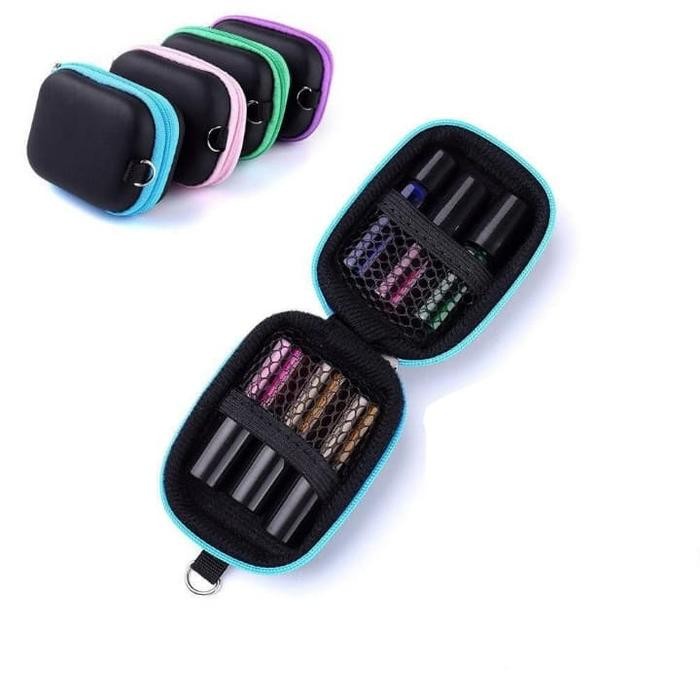 PREMIUM Mini oil Pouch/tas/case untuk 6 boto roll on Minyak Esensial oil 5 ml