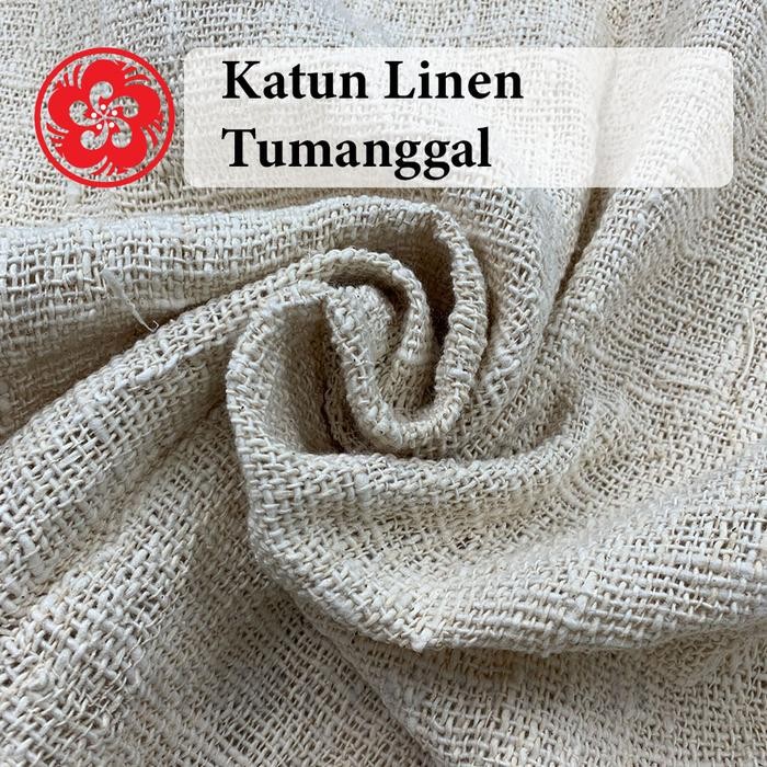 PREMIUM Kain Cotton Linen Slub Tumanggal Bahan home decor, taplak meja, dan handycraft