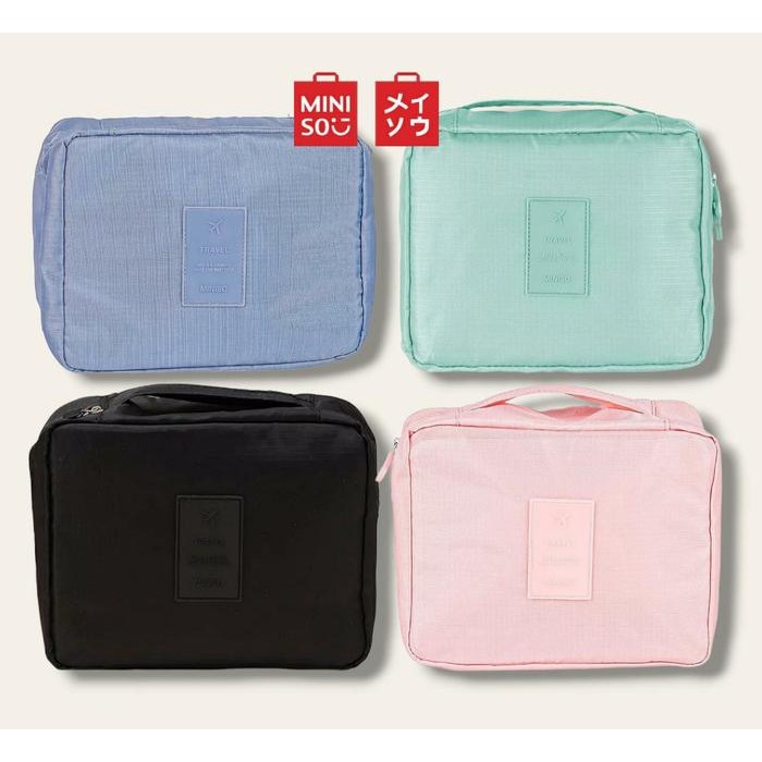 PREMIUM MINISO Tas Penyimpanan Travel Bag Multifungsi Baju Praktis Organizer Pouch Makeup Organizer