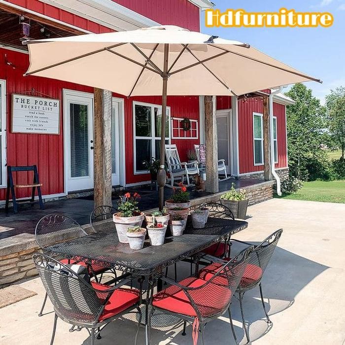 PREMIUM kain terpal meja payung pantai cafe taman