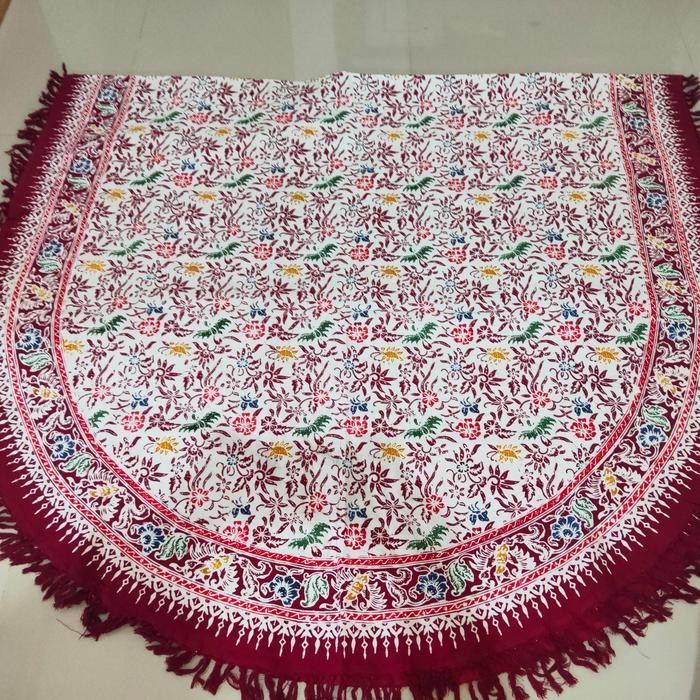 PREMIUM TAPLAK MEJA MAKAN OVAL 8 KURSI BATIK CAP