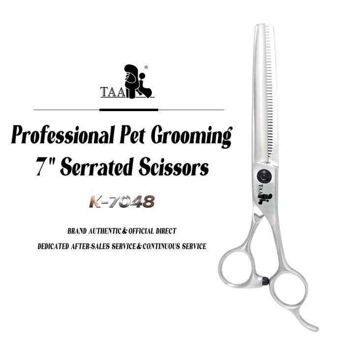 TAA Pet Scissors Professional Grooming Scissors Serrated Scissors for