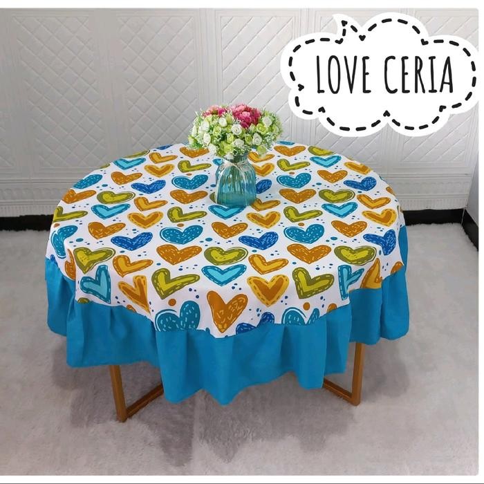 PREMIUM TAPLAK MEJA BULAT OSIN Taplak Meja Kain Katun Taplak Meja Bulat Osin Kain Katun