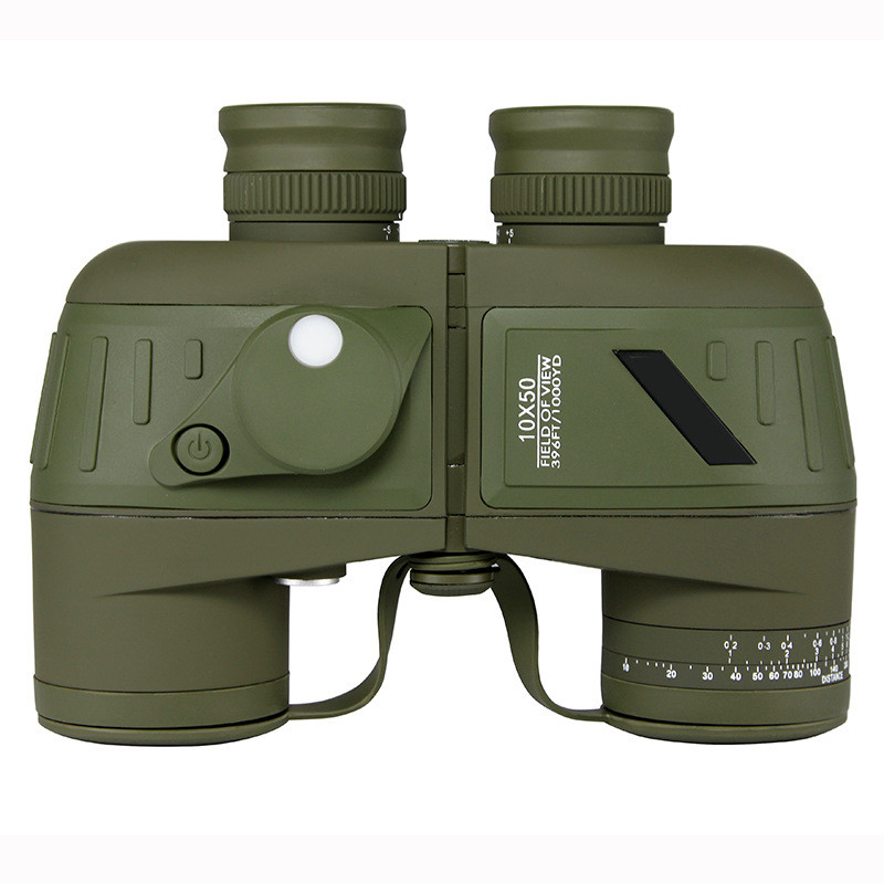 Binoculars HD 10x50 With Compass Rangefinder Professional Waterproof Powerful High Power Telescope B