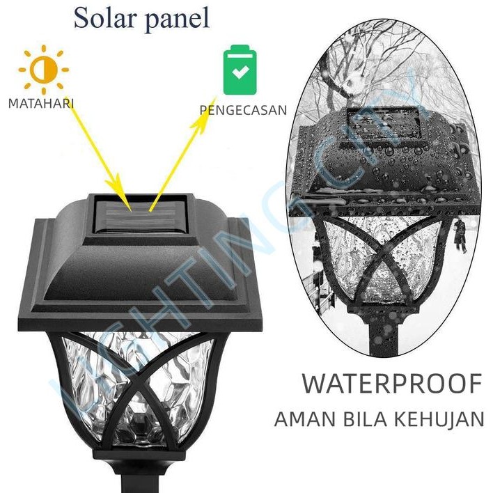 Lampu Taman Minimalis Solar Panel Tenaga Surya