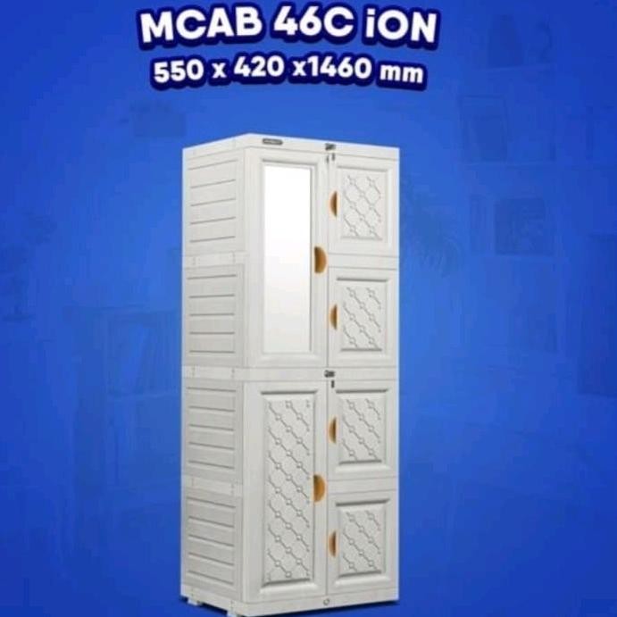 Lemari Plastik / Lemari Pakaian / Rak Plastik Napolly 3 4 Susun Kunci