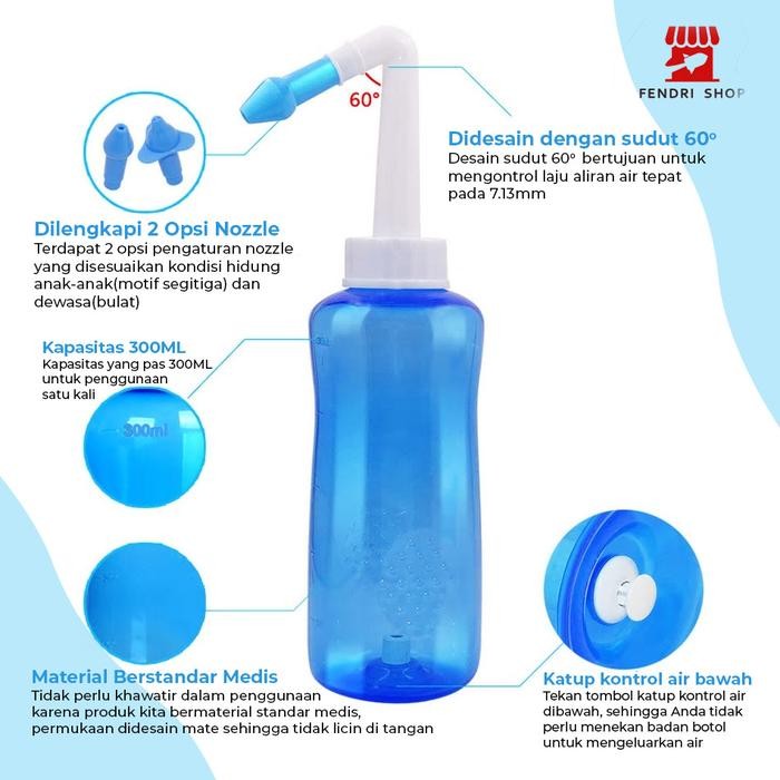 Paket Lengkap Cuci Hidung 2 Nacl , Gratis Double Spike