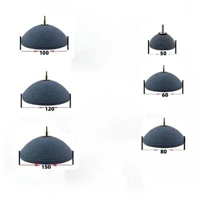 TERBARU AIRSTONE KERAMIK SETENGAH BULAT KOLAM IKAN AQUARIUM TANK D=8CM D=10CM D=12CM D=15CM