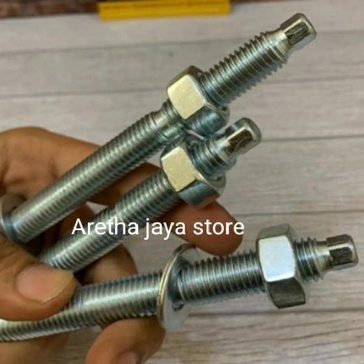 Chemical Anchor M24/Stud Bolt 24Mm/Chemical Anchor Grade 5.8 M24X300Mm #Gratisongkir