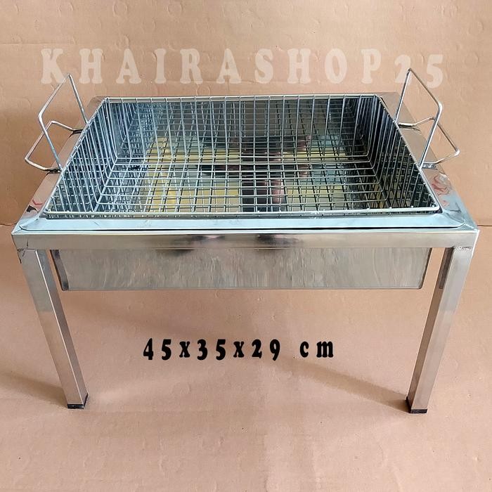 Wajan penggorengan donat chicken kentang ayam deep fryer kotak stainless serba guna