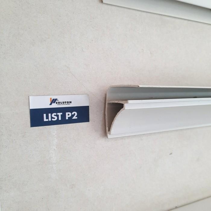 [Expert] Lis Pinggiran Plafon PVC Solufon -List Plafon PVC Putih panjang 1meter