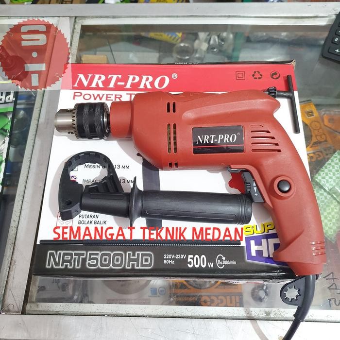 Nrt500Hd Mesin Bor Tangan Impact Drill 13Mm 13 Mm Nrt - Pro 500 Hd